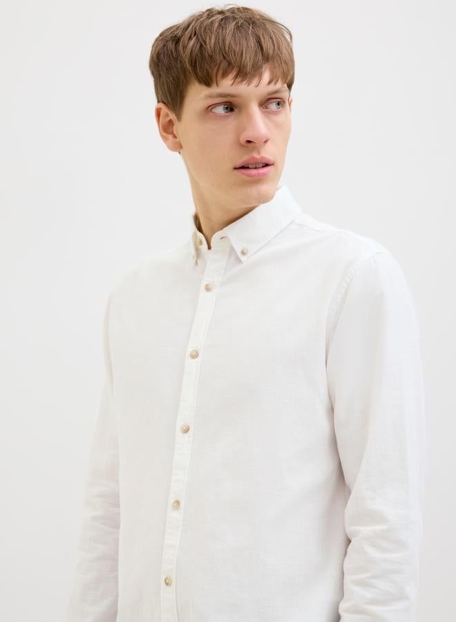 ريبل قميص سادة بقصة عادية وأكمام طويلة - Image 2