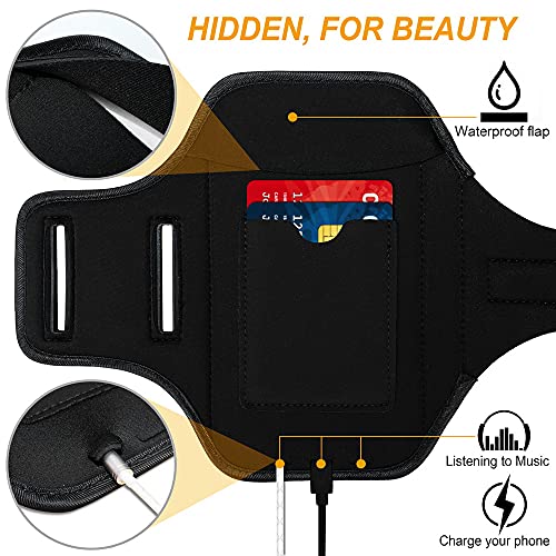 RUNBACH Armband for iPhone 16 Pro Max/16 Plus/15 Pro Max/15 Plus/iPhone 14 Pro Max/14 Plus/13 Pro Max/12 Pro Max/11 Pro Max/Xs Max,Running Exercise Arm Band with Card Slot for iPhone Max (Black) - Image 5