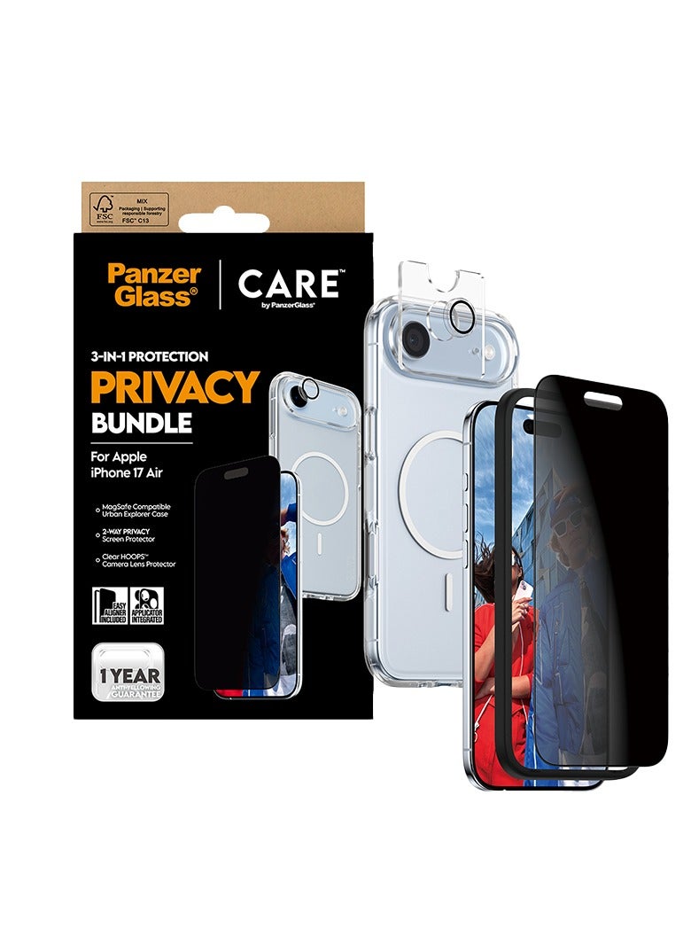PanzerGlass CARE Protection Package 3-in-1 Flagship iPhone 17 Air - Privacy - Image 2