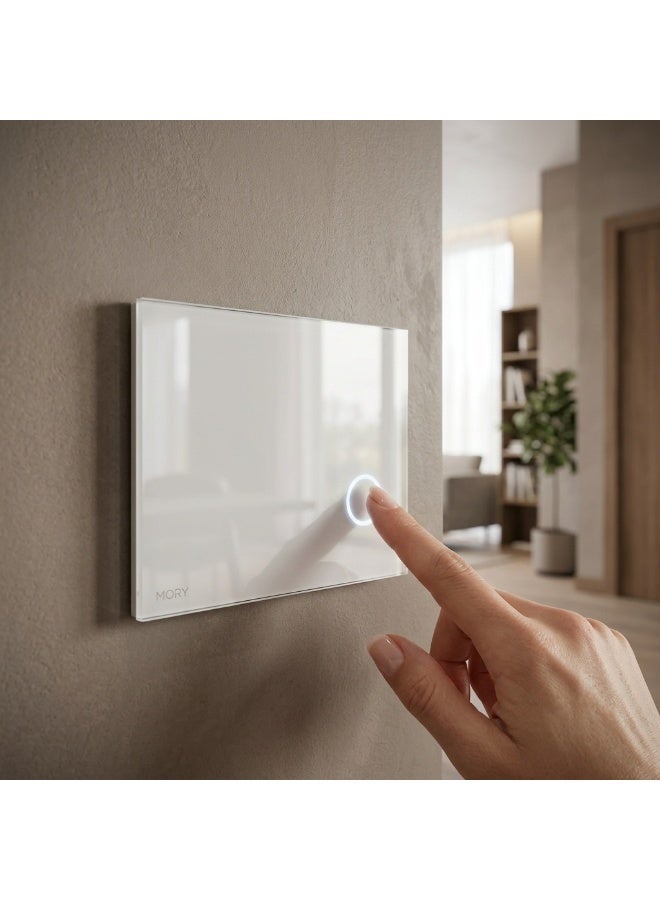 موري مفتاح تاتش مفرد سمارت هوم موري ابيض S1W - wifi - Image 1