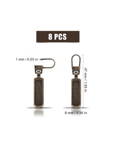 JJC 8pcs Zipper Pull Replacement, Zipper Part Replacement Detachable Metal Zipper Pull for Most Items-Purse Jacket Boots Jeans Coat Suitcase Luggage Dresses (Black, Gold, Silver, Bronze)  - Image 2