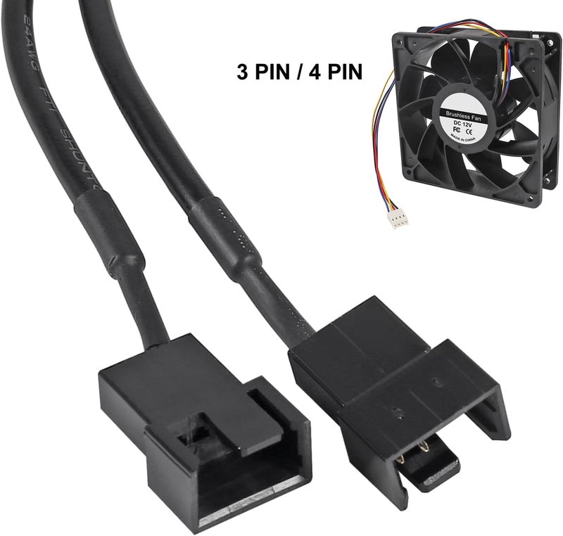 UMLIFE UMLUFE 12V Fan Power SupplyPC Fan Speed Controller100240vAC to 312vDC 24W Adjustable Fan Power Adapterwith Fan Splitter CableDC Female to 2 x 34 Pin - Image 4