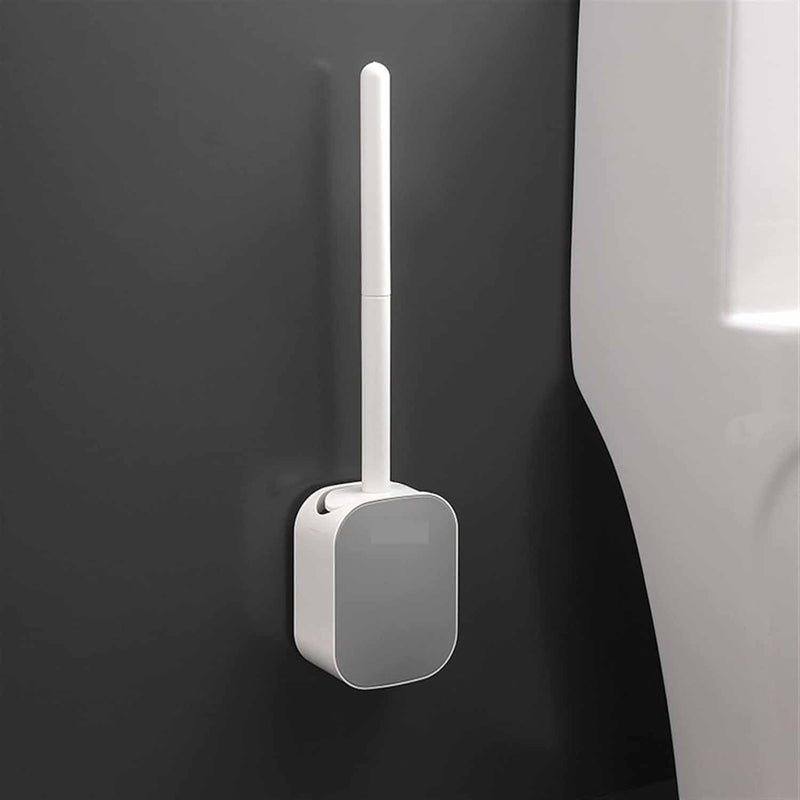 SKOFRI Silicone Toilet Brush and HolderBathroom Toilet Brush Holder SetSilicone Toilet Cleaning Brush Kit with Soft Bristle Brush Wall Mounted Deep Cleaning Toilet Bowl Brush for Bathroom Multi