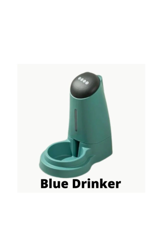 HAPPY PUSS Pet water dispenser and feeder.  Feed gravity type, pack of 2; Self-Dispensing gravity pet drinker and feeder. For cats and dogs. Blue color. - Image 5