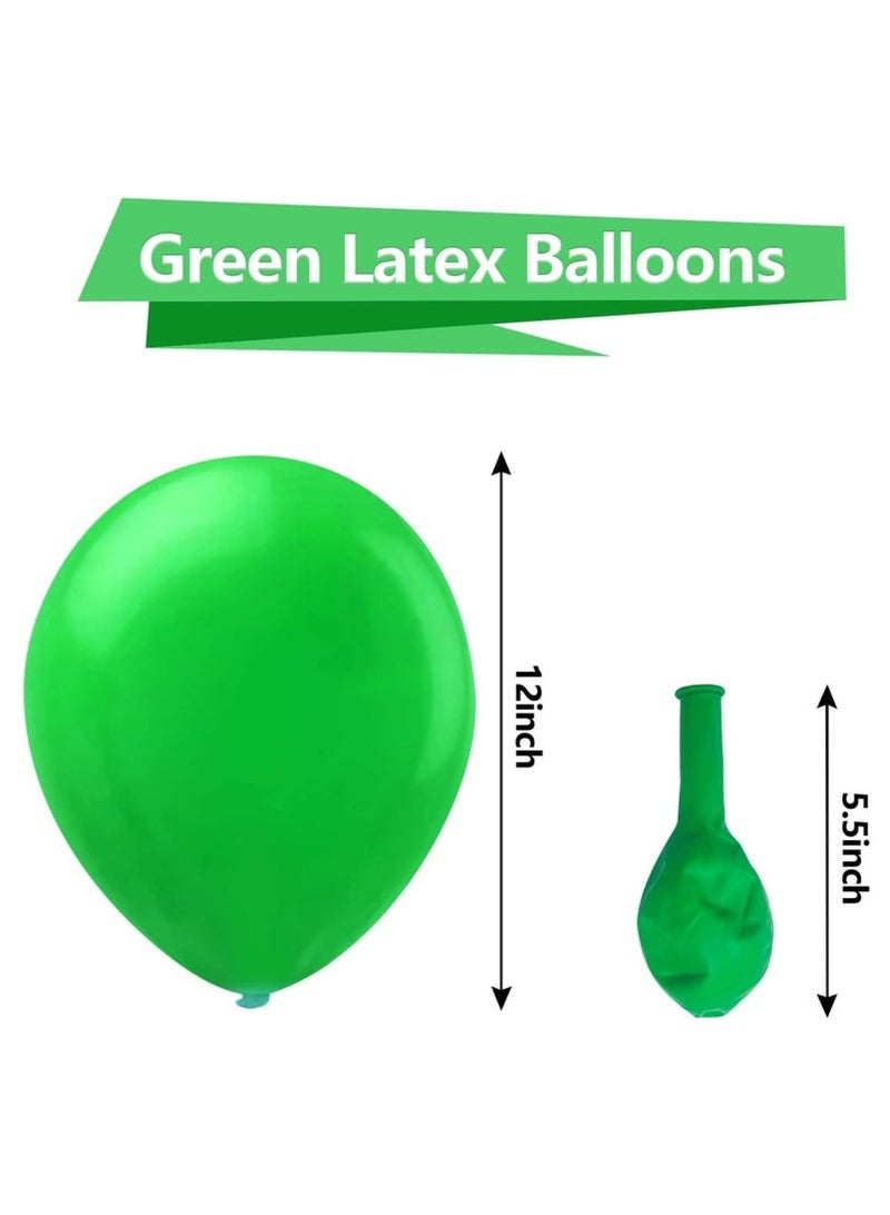100 Pack 12 inch Round Helium Light Green Balloons for Green Jungle Themed Birthday Baby Shower Party Decorations - Image 2