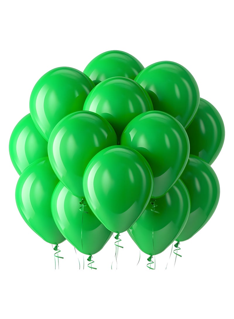 100 Pack 12 inch Round Helium Light Green Balloons for Green Jungle Themed Birthday Baby Shower Party Decorations - Image 1
