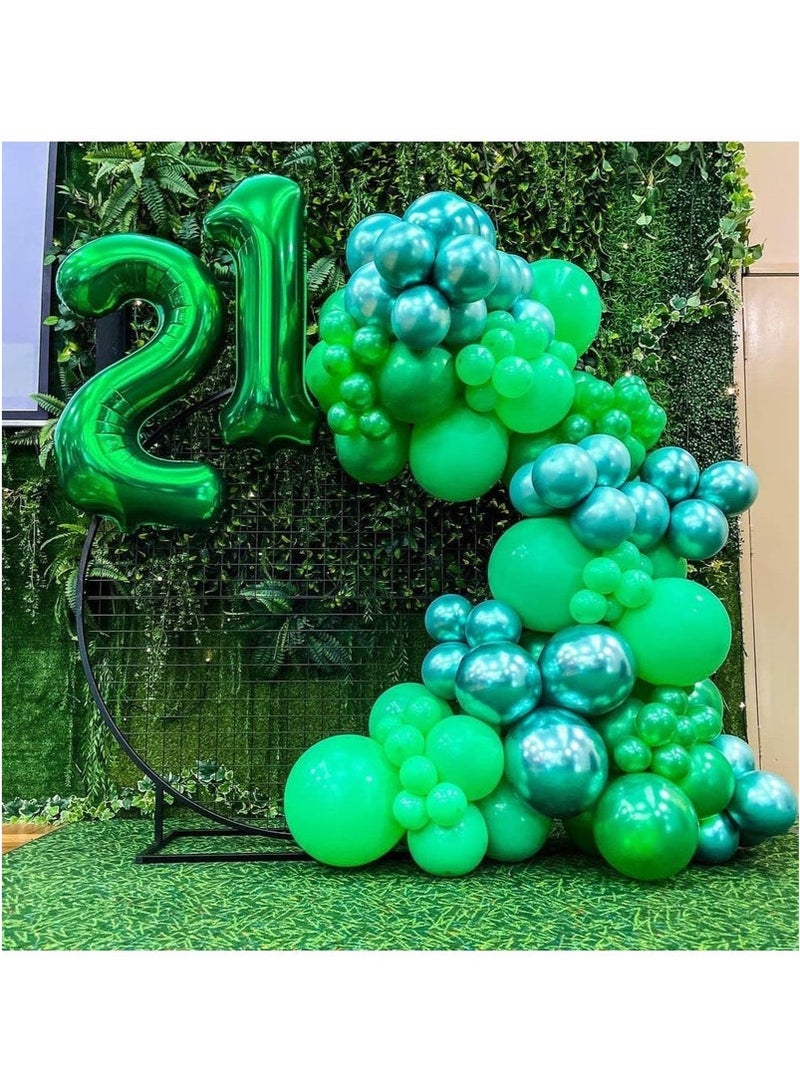 100 Pack 12 inch Round Helium Light Green Balloons for Green Jungle Themed Birthday Baby Shower Party Decorations - Image 4