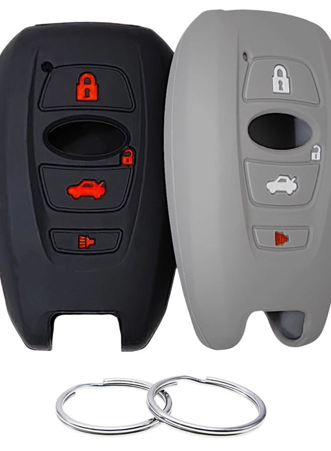 REPROTECTING Silicone Rubber Key Fob Cover Compatible with 2014-2021 Subaru Ascent BRZ Crosstrek Forester Impreza Legacy Outback WRX WRX STI XV Crosstrek YQ14AHC 1551A-14AHC 88835-CA310 HYQ14AHK - Image 1