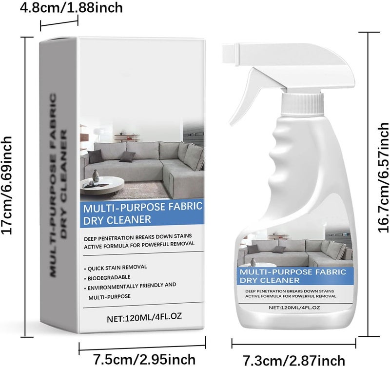 SWIUKPHE Stain Remover for Carpet,120ML Stain and Odour Upholstery Cleaner Spray for Sofa, Couch, and Furniture Fabric, Remover for Fabric, Couch, and Sofa Cleaning - Image 2