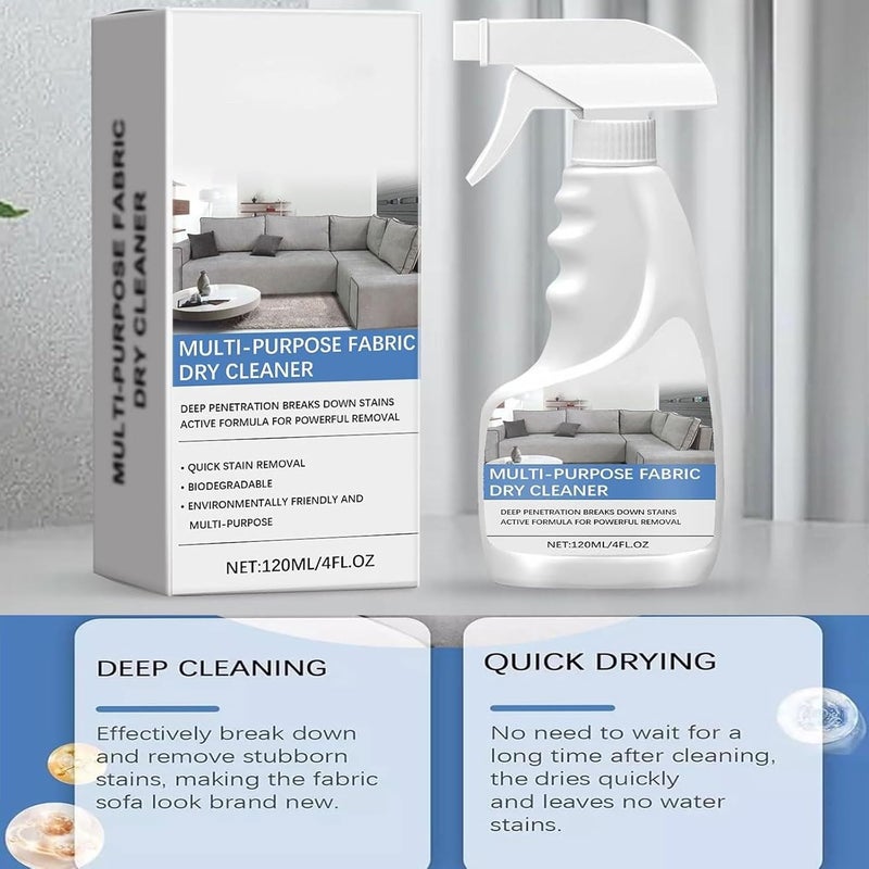 SWIUKPHE Stain Remover for Carpet,120ML Stain and Odour Upholstery Cleaner Spray for Sofa, Couch, and Furniture Fabric, Remover for Fabric, Couch, and Sofa Cleaning - Image 4