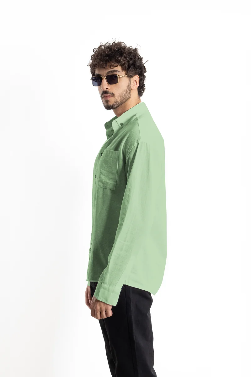 SHAPES LINEN BLEND OVERSIZED SHIRT