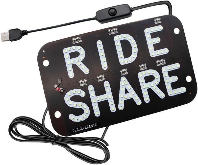 YSY LED Rideshare Sign with USB Cable - Image 1