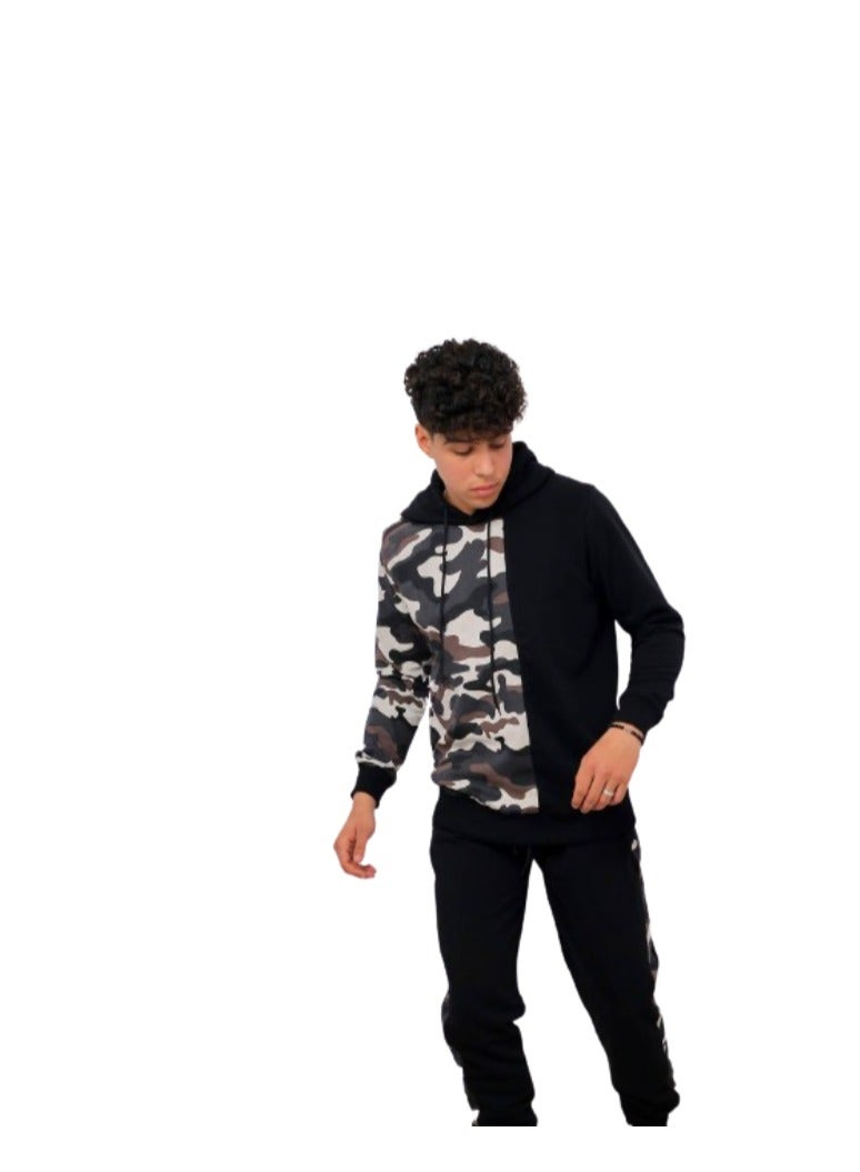 بيجامه ولادى تيشرت اسود فى تايجر وبنطلون اسود - Image 2