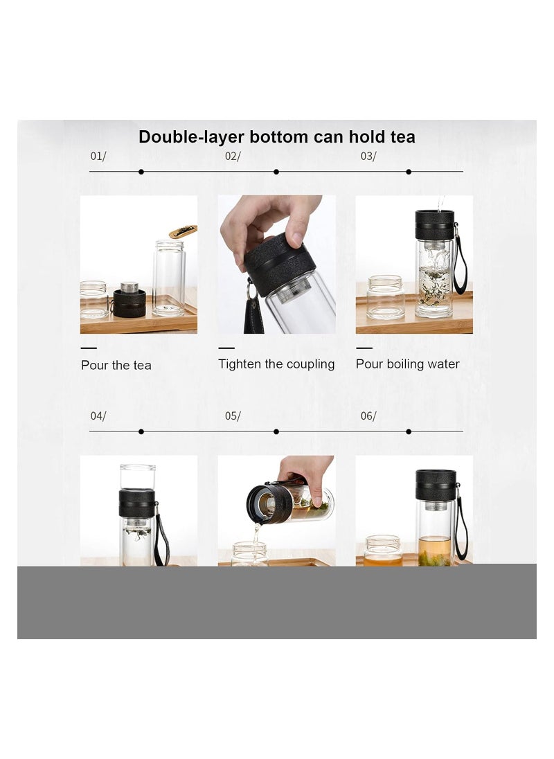 Generic - Double Walled Bottle, Tea Infuser Water Bottle, Double Design Non‑Toxic And Tasteless Convenient To Carry for Tea Ice Water, - Image 1