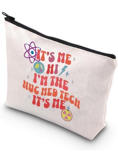 WCGXKO WCGXKO Nuc Med Technologist Gift Xray Tech Gift It's Me Hi I'm the Nuc Med Tech It’s Me Zipper Bag Makeup Bag (nuc med tech) 