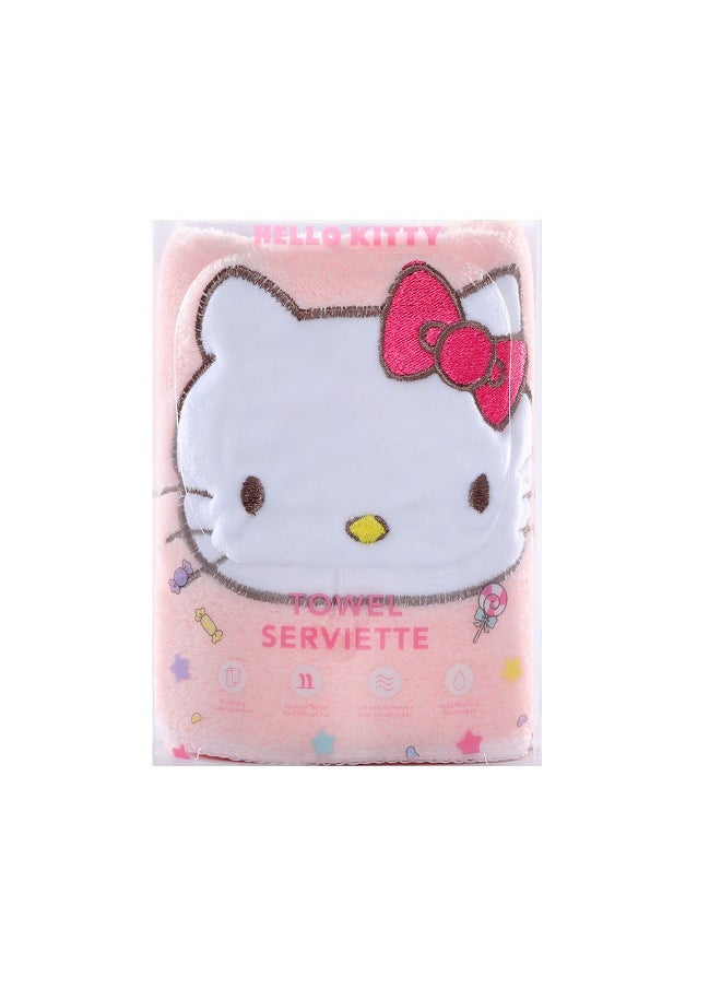 Miniso Dry off in style with this Hello Kitty-themed coral fleece absorbent towel from the Sanrio amusement park collection. 