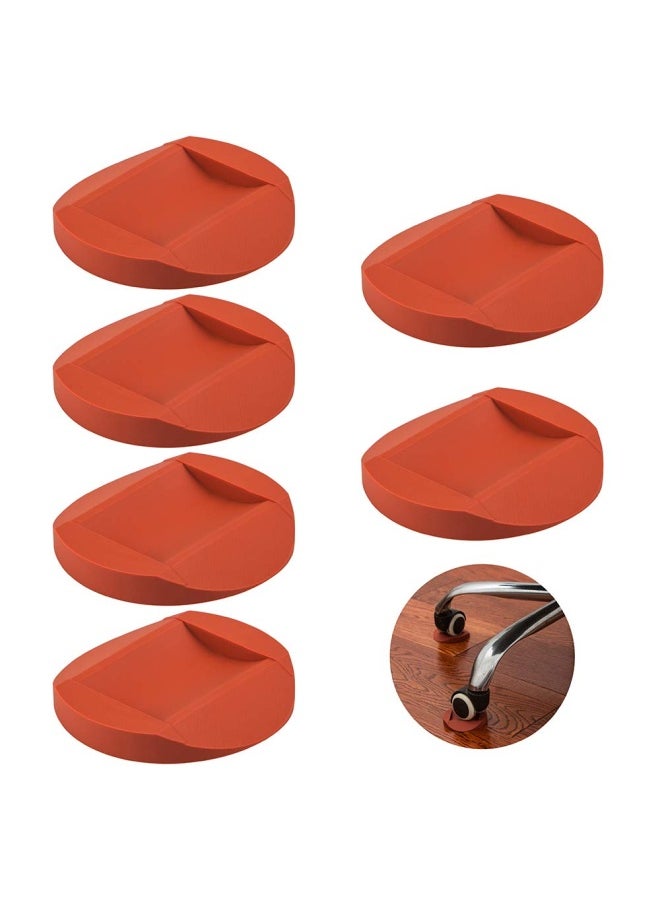 AIFUDA - 6 Pieces Rubber Furniture Caster Cups  Furniture Coasters Anti-Sliding Floor Grip Floor Protectors For All Floors And Wheels Of Furniture Sofas And Bed - Image 1