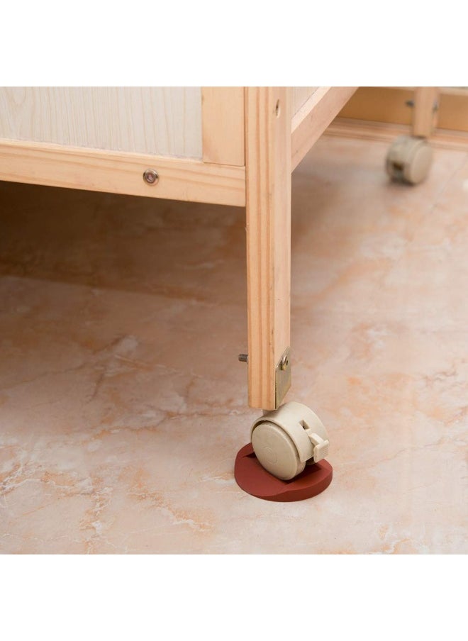AIFUDA - 6 Pieces Rubber Furniture Caster Cups  Furniture Coasters Anti-Sliding Floor Grip Floor Protectors For All Floors And Wheels Of Furniture Sofas And Bed - Image 1