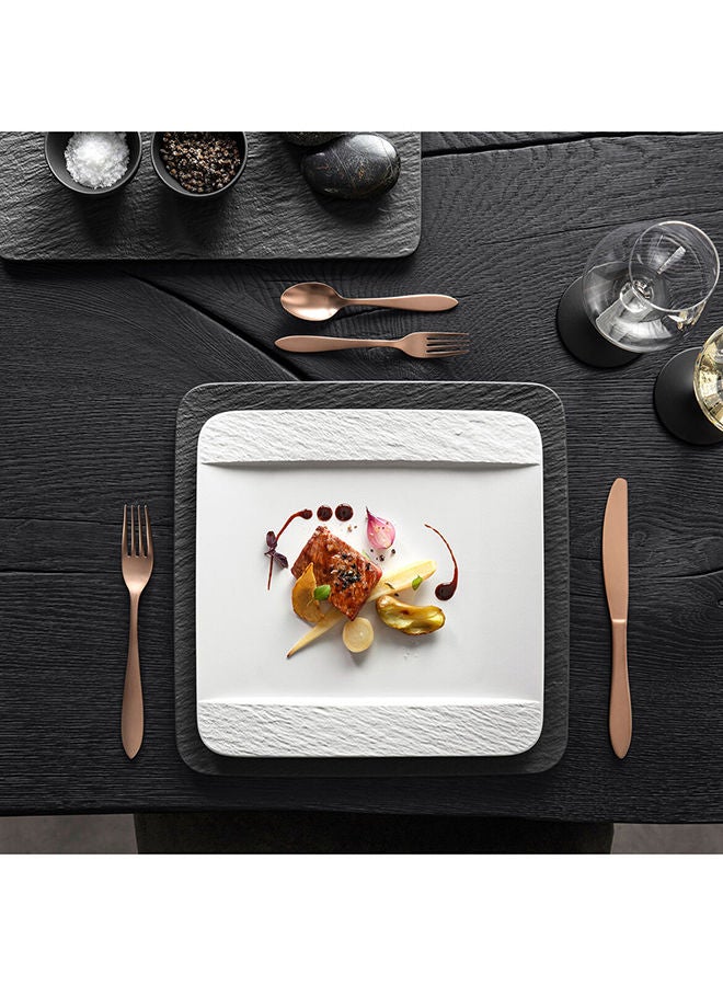Villeroy & Boch 6-Piece Manufacture Rock Blanc Square Dinner Plate  - Image 3