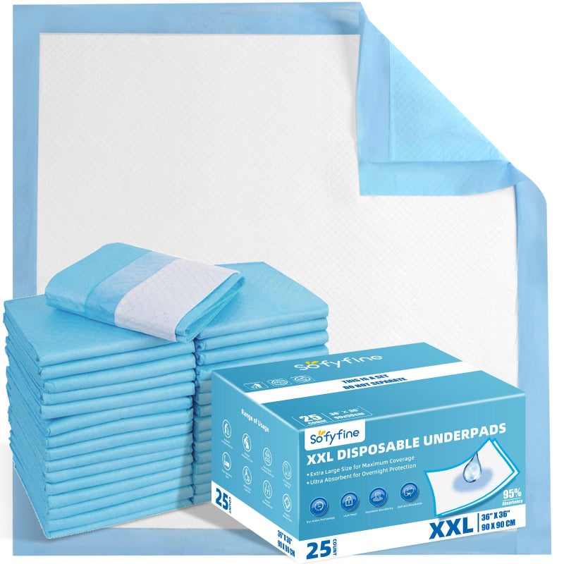 SOFYFINE وسادات سرير قابلة للتصرف XXL بحجم كبير جداً SOFYFINE 36x36 للبالغين المسنين - Image 1