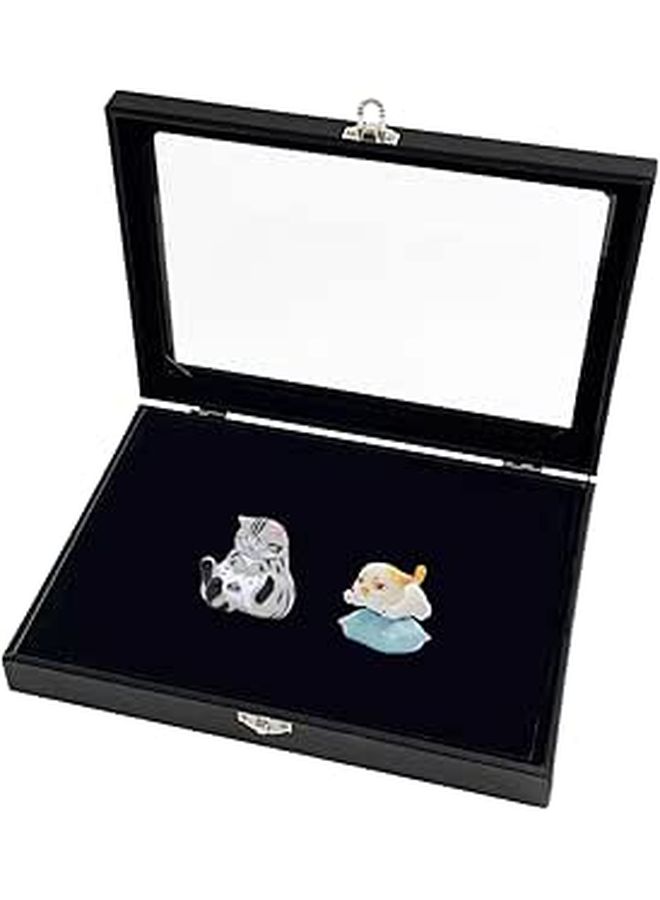 Pin Frame Display Case Pin Display Board Glass Front Secure Backing Case Organizer Trading Badges Medals Collectibles Wall Tabletop Showcase - Image 1