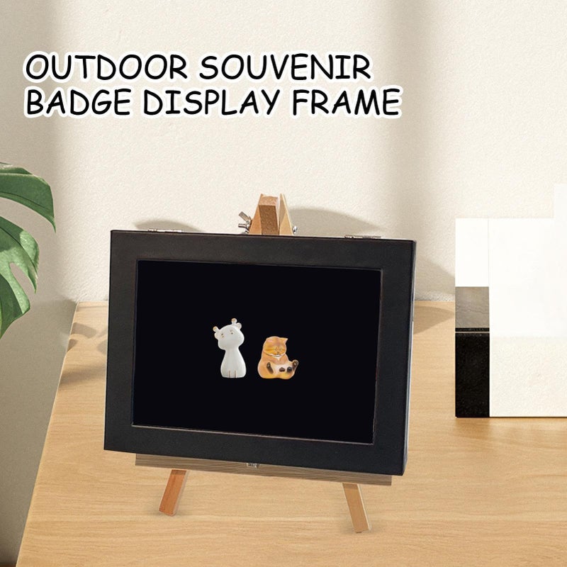 Pin Frame Display Case Pin Display Board Glass Front Secure Backing Case Organizer Trading Badges Medals Collectibles Wall Tabletop Showcase - Image 5
