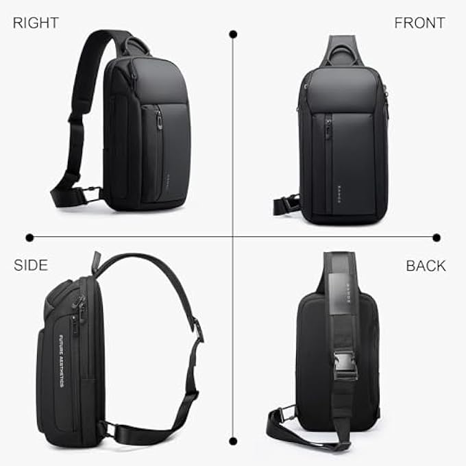 BANGE Sling Bag Crossbody Shoulder Backpack for Men WomenCasual Rucksack for Hiking Daypack Waterproof Sling Chest Bag unisex crossbody bag for travel and hiking - Image 4