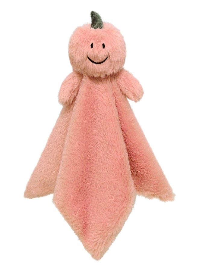 Doindute Baby Pink Pumpkin Soft Stuffed Animal Security Blanket, Plush Pumpkin Character Lovey Blanket, Baby Shower/Nursery Gift, Newborn Infant Toddler Snuggle Blankie for Girls Boys, 14 Inches - Image 1