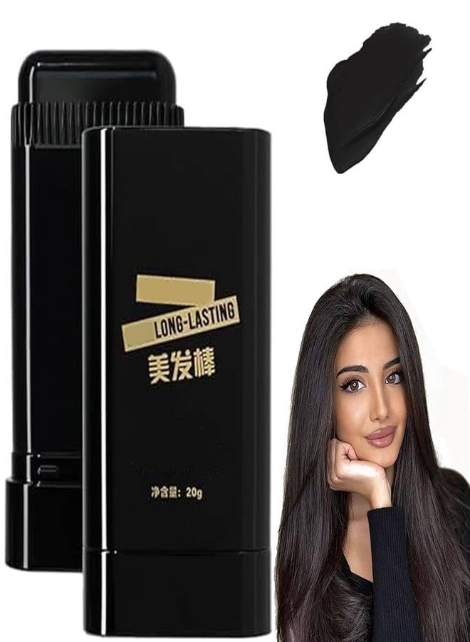 MANTHUMI Hair Color Stick for White Hair Coverage | Waterproof & Sweat-Proof Hair Dye Touch-Up | Easy-to-Use Comb Applicator | Quick Root Touch-Up Stick for Men & Women | Temporary Hair Color Pen (BLACK) - Image 1