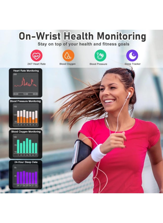 TANMASHI HD Screen Smart Watch Business Smartwatch Wireless Notification Office Sport Tracker, White - Image 3