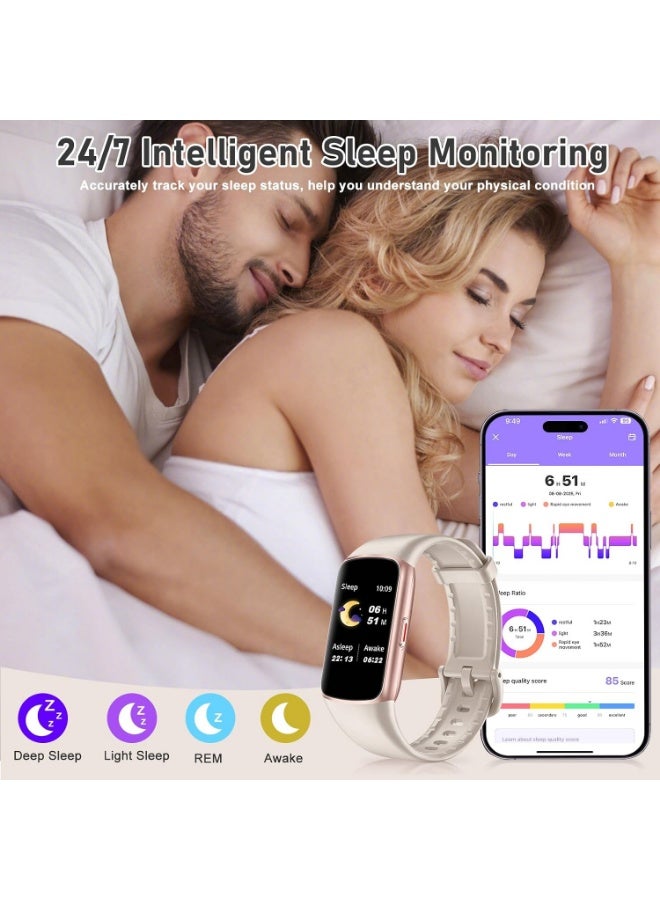 TANMASHI HD Screen Smart Watch Business Smartwatch Wireless Notification Office Sport Tracker, White - Image 4