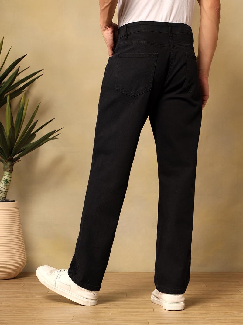 KOTTY Mens Solid Badab Black Wash Coin Pocket Jeans (Black,28)-KTTMENSJEANS309_28 - Image 3