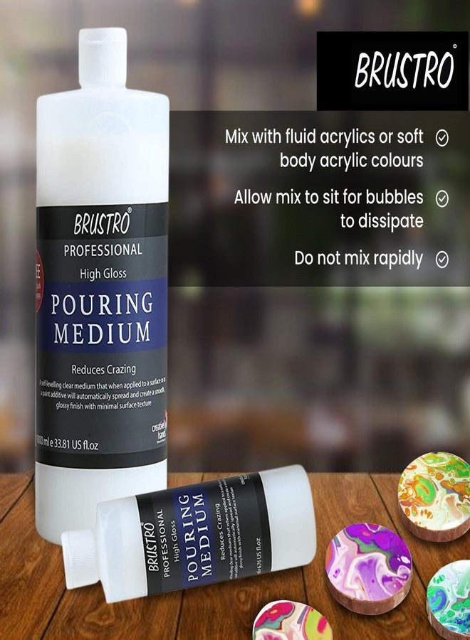 BRUSTRO Pouring Medium 1000 Ml (1 LTR.). Free BRUSTRO Pouring Medium 200 Ml (Worth Rs. 499) - Image 2