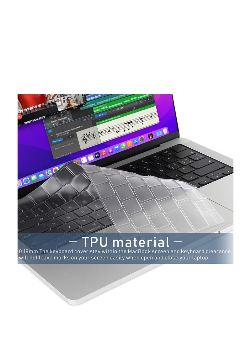 Premium Ultra Thin TPU Keyboard Cover Compatible with HUAWEI matebook 13s /14S 2021 Laptop ,Clear - Image 2