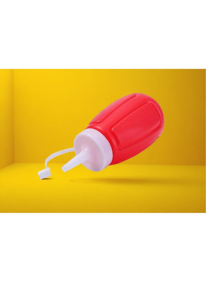 Generic - Reusable Plastic Condiment Squeeze Bottles Set - Yellow and Red, 180ml Capacity, Ideal for Ketchup, Mayonnaise, Mustard, and Tomato Sauce, Pressable Spice Container for Daily Use. - Image 1