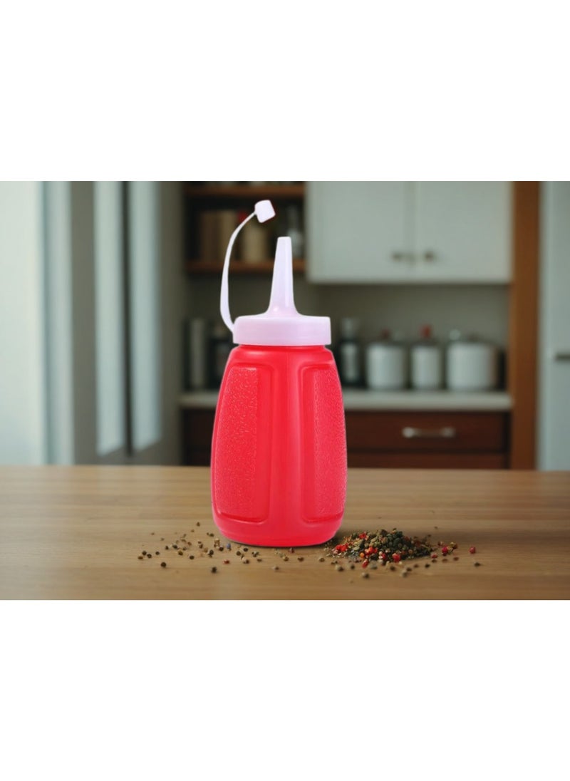 Generic - Reusable Plastic Condiment Squeeze Bottles Set - Yellow and Red, 180ml Capacity, Ideal for Ketchup, Mayonnaise, Mustard, and Tomato Sauce, Pressable Spice Container for Daily Use. - Image 1