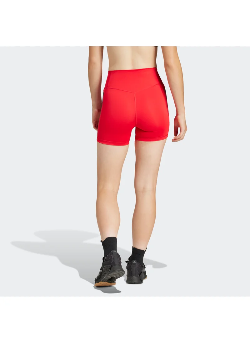 اديداس adidas Optime 3 Stripes 1/4 Short Leggings