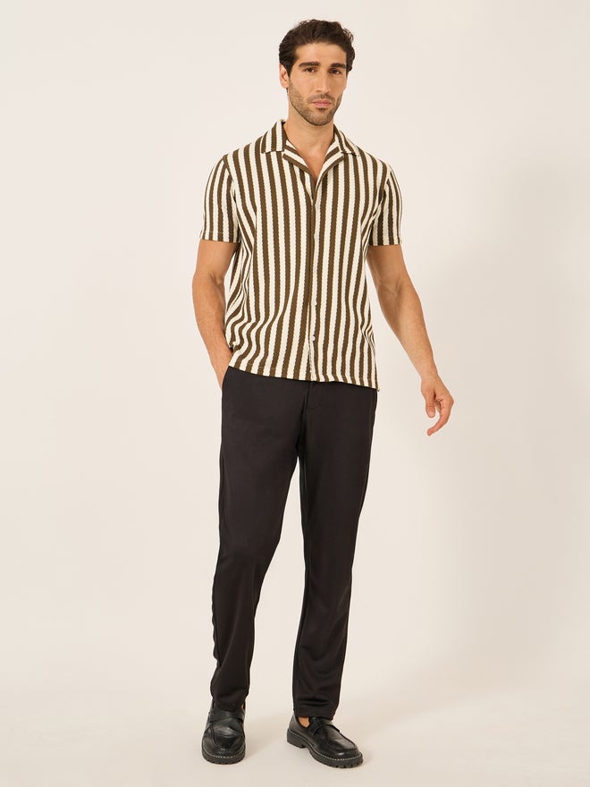 فورت كولينز قميص رجالي بأكمام قصيرة مخطط من فورت كولينز - Image 2