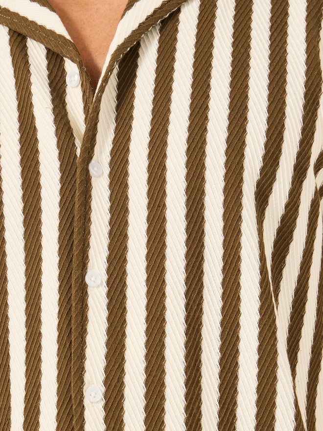 فورت كولينز قميص رجالي بأكمام قصيرة مخطط من فورت كولينز - Image 3