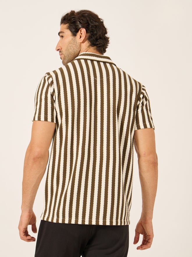 فورت كولينز قميص رجالي بأكمام قصيرة مخطط من فورت كولينز - Image 4