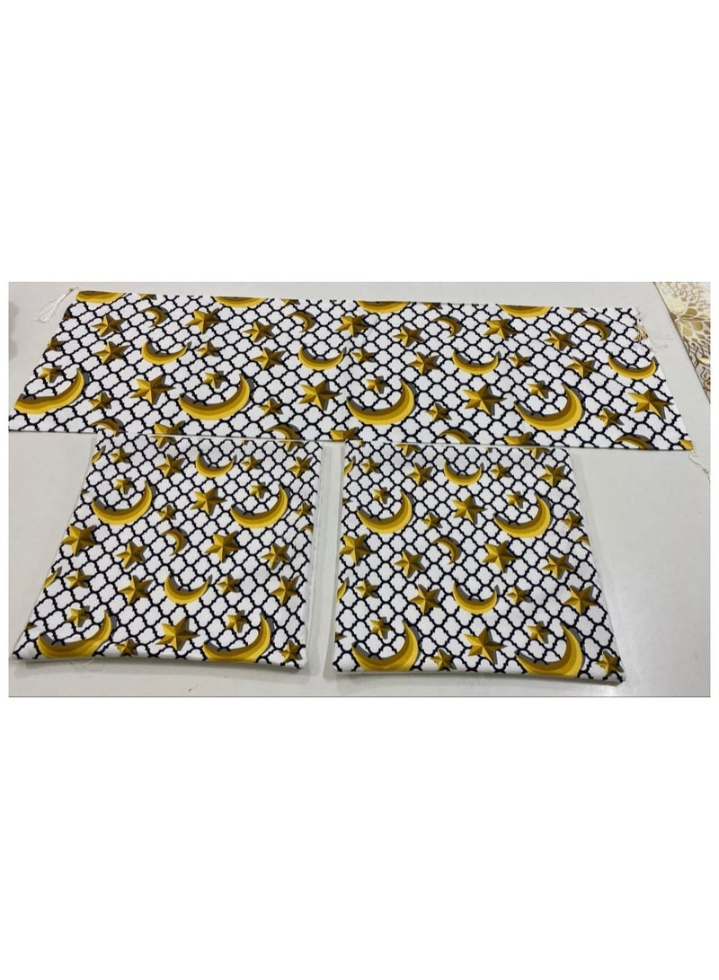 ويفي مفرش طاولة + 2 تلبيسة مخدة (بدون مخدات) -موديل رقم 1