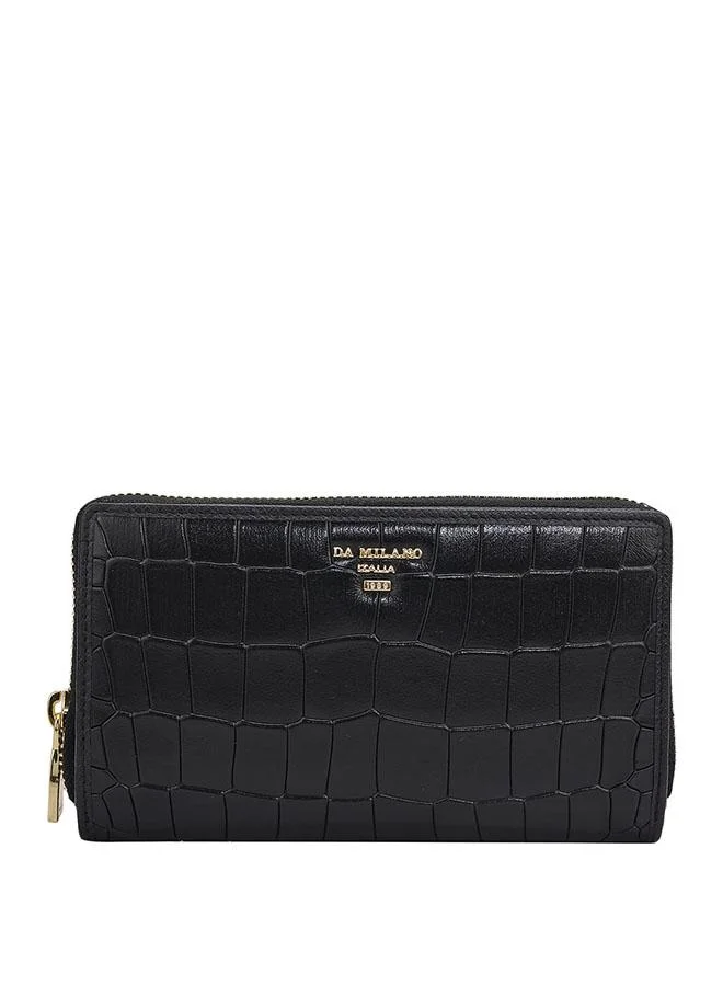 Genuine Leather Black Ladies Wallet