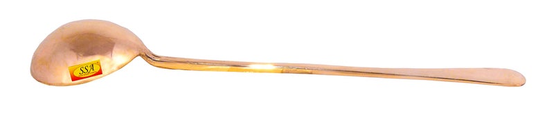 Shiv Shakti Arts® Pure Brass Plane Premium Spoon Big - 13" Inch | Donga Spoon | Ladle - for Dinnerware Serving & Cooking Purpose - 1 Piece. - Image 4