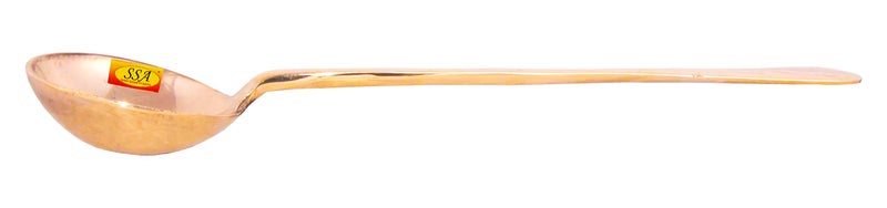 Shiv Shakti Arts® Pure Brass Plane Premium Spoon Big - 13" Inch | Donga Spoon | Ladle - for Dinnerware Serving & Cooking Purpose - 1 Piece. - Image 1