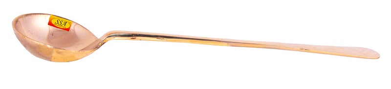 Shiv Shakti Arts® Pure Brass Plane Premium Spoon Big - 13" Inch | Donga Spoon | Ladle - for Dinnerware Serving & Cooking Purpose - 1 Piece. - Image 3