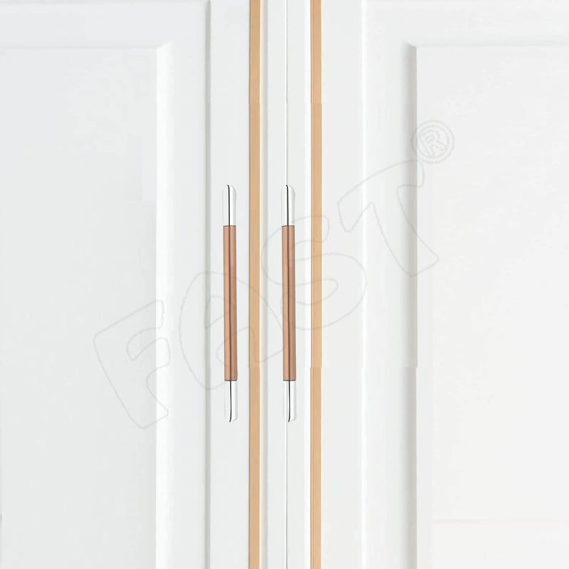 FAST FAST CP03RB Guaranteed Rose Brown Chrome Plated Finish Modular Kitchen Drawer and Wardrobe Door Furniture Cabinet Pull Handles 224 MM 2PCS  - Image 4
