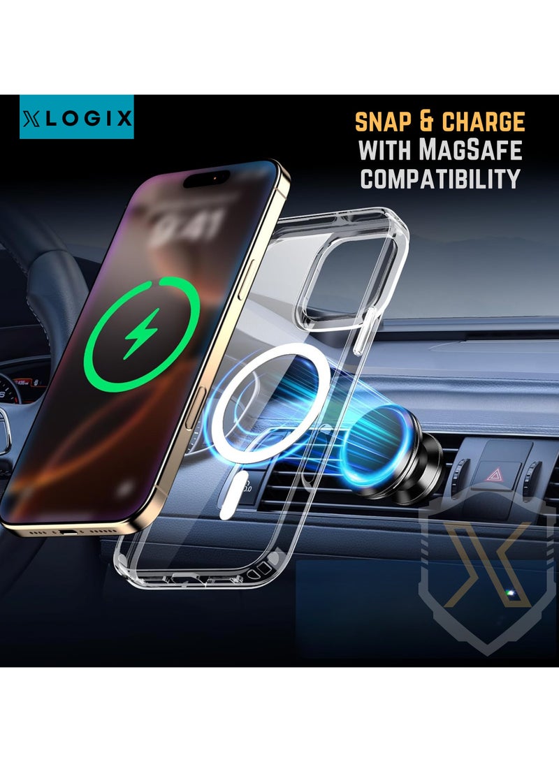 XLogiX Clear Case for iPhone 15 Pro – Slim, Stylish, Transparent Back Cover with MagSafe Compatibility & Shockproof Protection | ClearX Series - Image 4