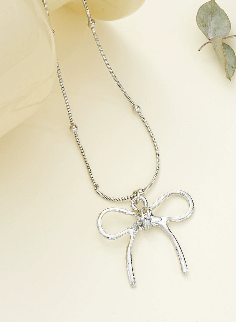 Goolsky Elegant Pearl Bow Pendant Necklace – Dainty Choker for Women | Minimalist & Chic Gift  - Image 5