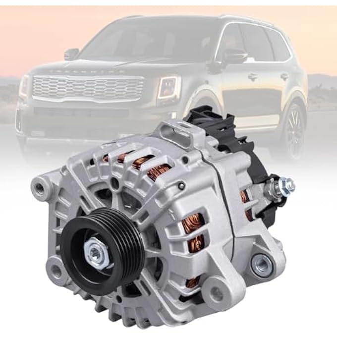 LONGKEES Alternator 13.5 V 180 A FIT Hyundai Palisade 2020-2023 & Kia Telluride 2020-2022 3.8 L 6-Groove Clutch Pulley CW Replaces 37300-3L060 373003L060 2722099 - Image 1