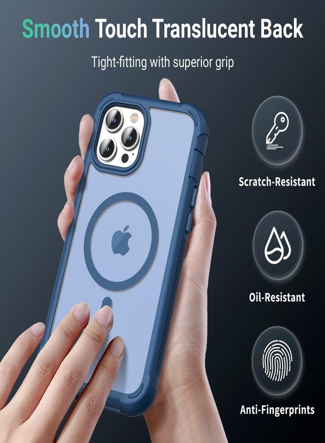 jaroco for iPhone 12 Pro Max case, [Compatible with MagSafe][Military Grade Drop Protection][Heavy Duty Protection][Non-Slip][Shockproof] with 2-Layer Durable Bumper Phone Case 6.7''-Deep Blue - Image 5